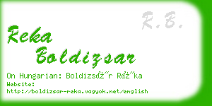reka boldizsar business card